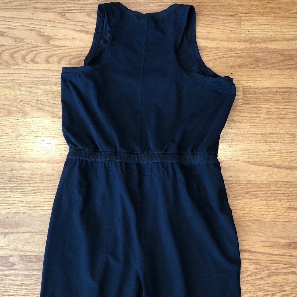 Zella Black Sleeveless Jumpsuit with Drawstring Waist, EUC, L - Picture 12 of 16